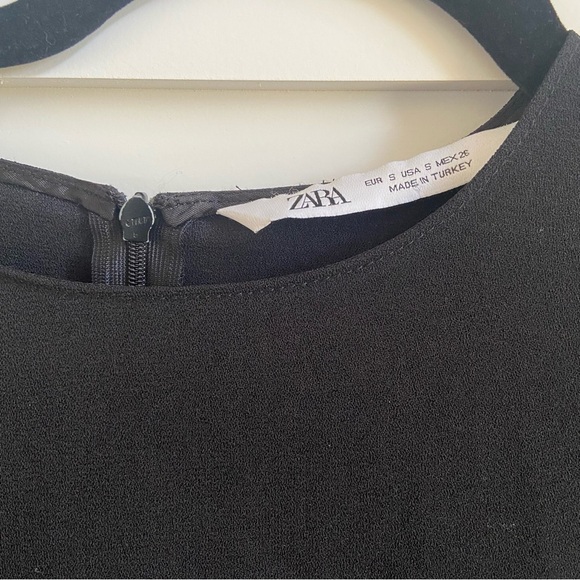 Zara Classic Black Ruffle Hem Dress - Picture 4 of 11